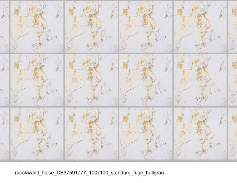 Rückwandfliese 100x100 cm mit Standardfuge in Hellgrau - Rustikales Design Rückwandfliese mit rustikalem, verwittertem Look in Hellgrau mit Standardfuge, Größe 100x100 cm