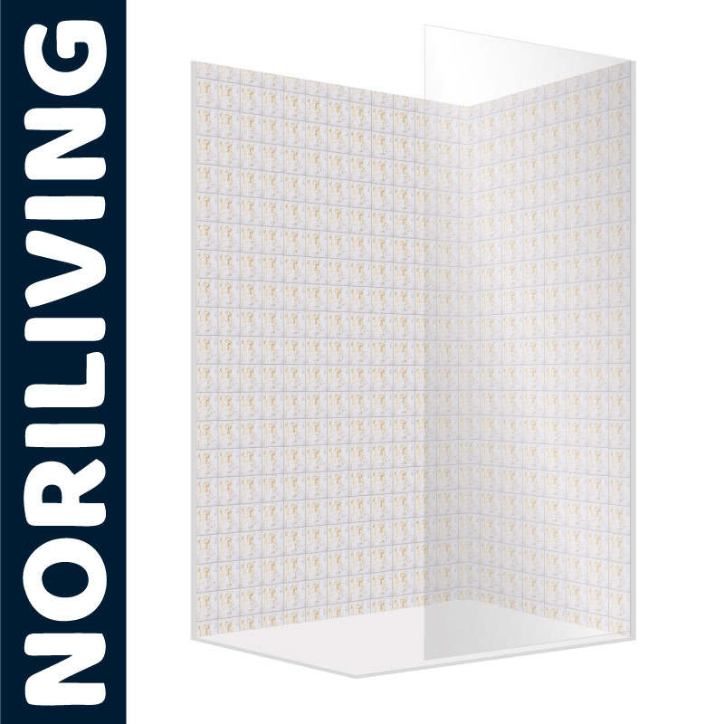 NORILIVING Duschabtrennung mit stilvollem Design Duschabtrennung von NORILIVING mit modernem Muster