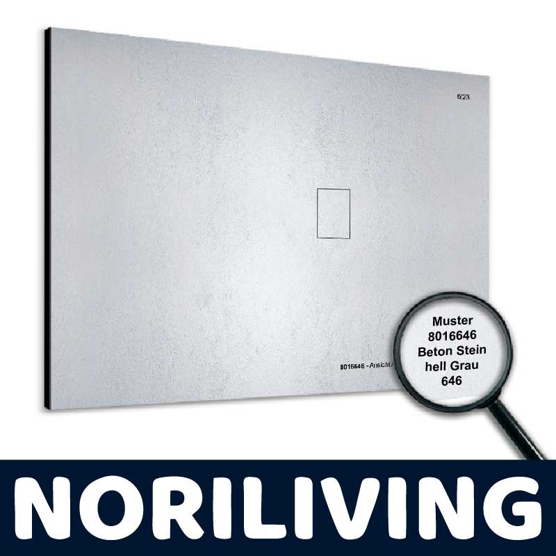 NORILIVING Beton Stein hell Grau Muster 8016646 Musterplatte aus Beton Stein in hell Grau mit der Kennung 8016646 von NORILIVING