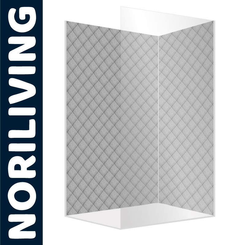 Noriliving faltbarer Raumteiler mit modernem Design Faltbarer Raumteiler von Noriliving mit grauem Rautenmuster