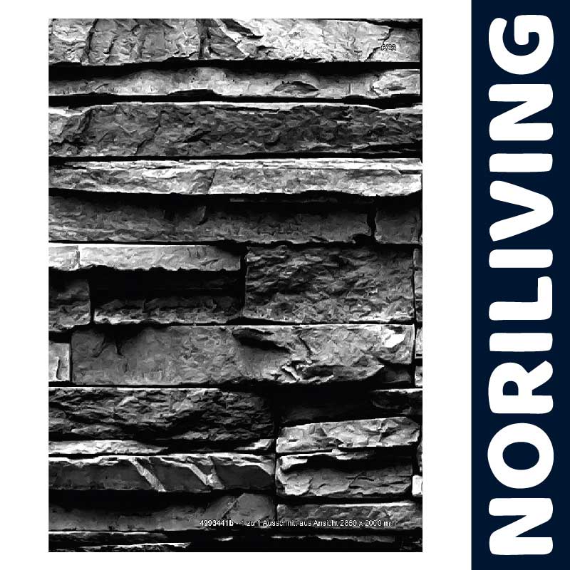 Kunststein-Wandverkleidung in Schieferoptik für modernes Wohndesign Nahaufnahme einer Kunststein-Wandverkleidung in Schieferoptik, die eine rustikale und moderne Ästhetik bietet